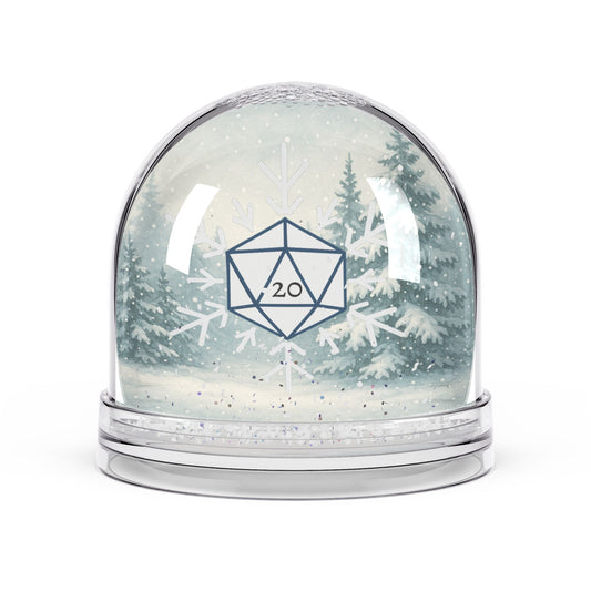 D20 Snowflake Snow Globe
