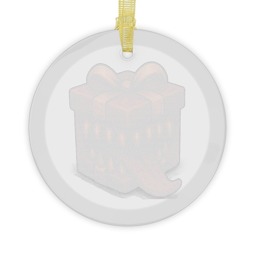 Glass Red Mimic Present Ornaments