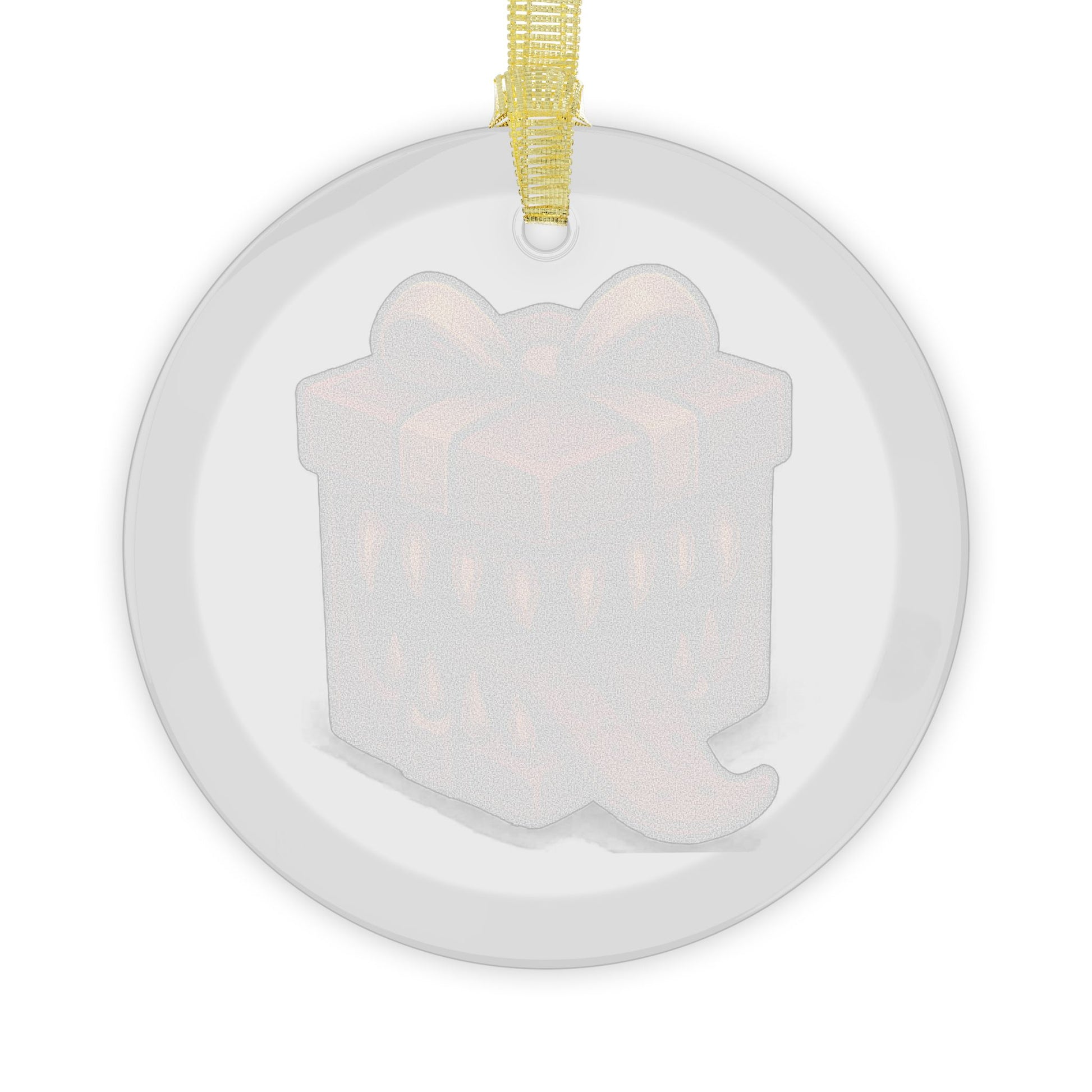 Glass Red Mimic Present Ornaments
