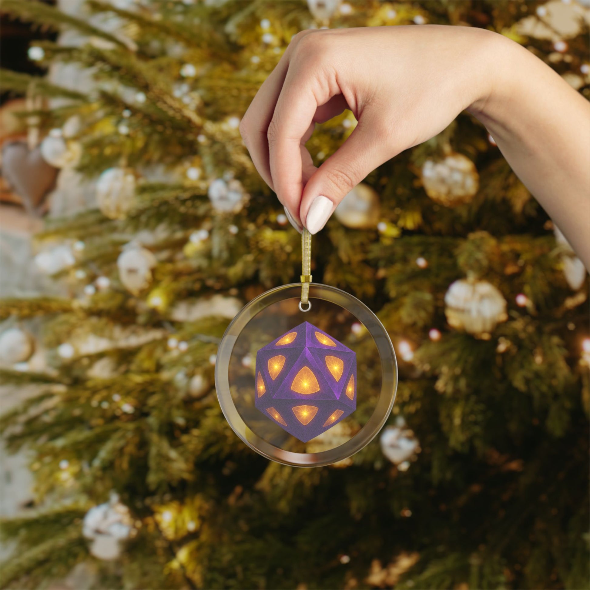 Glass Die of Persistence Ornaments