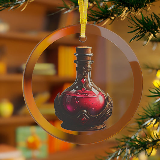 Glass Health Potion Ornaments