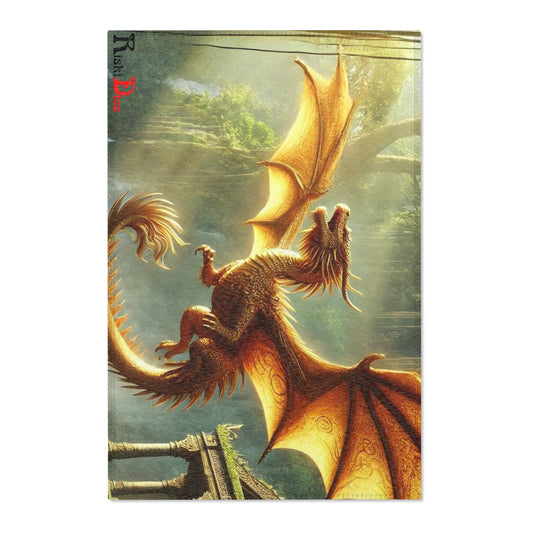 The Golden Scale Watcher Area Rug