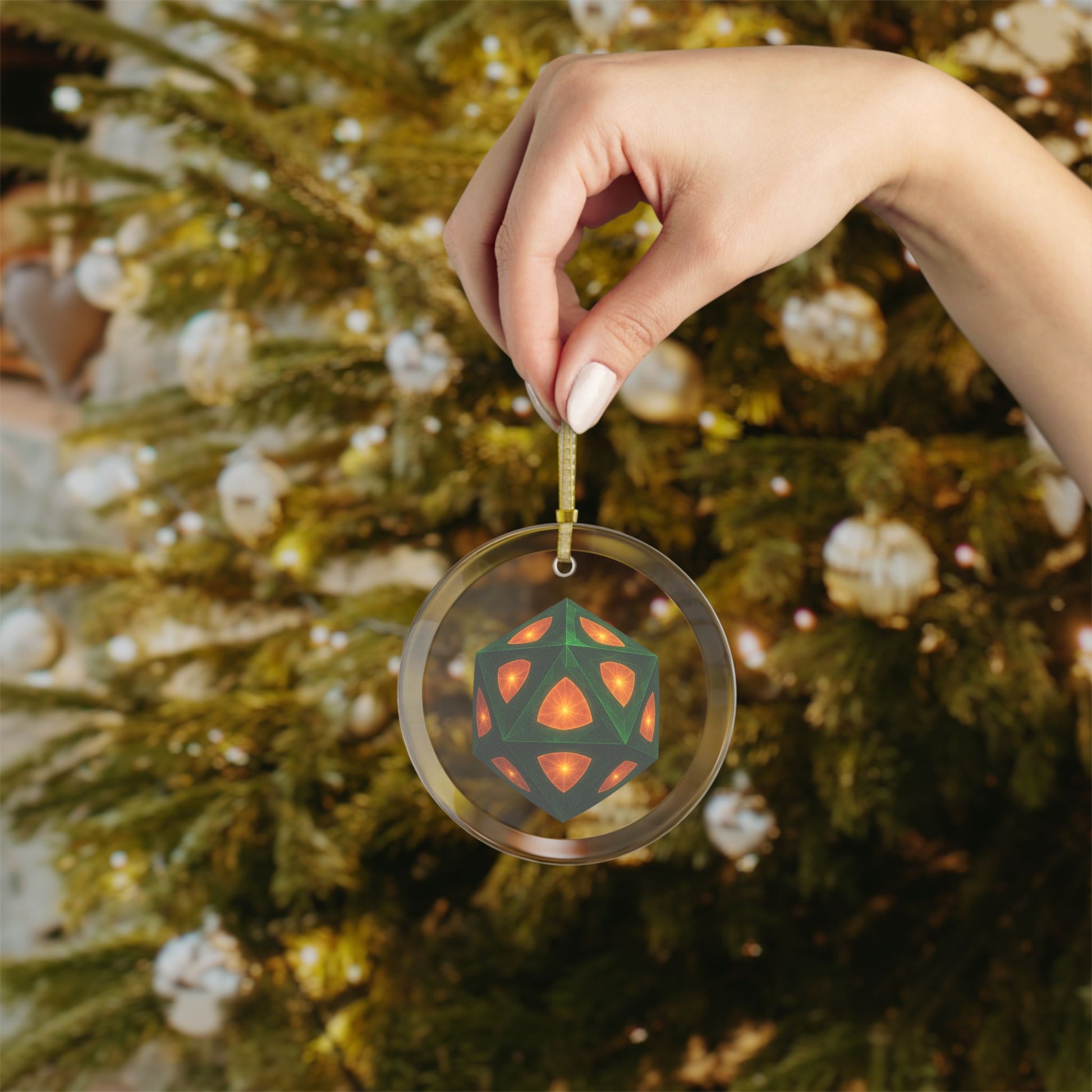 Glass Die of Diligence Ornaments