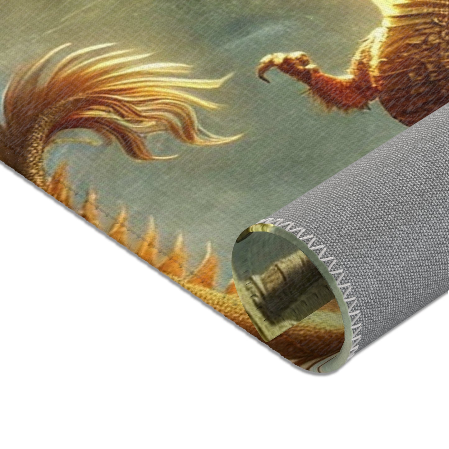 The Golden Scale Watcher Area Rug