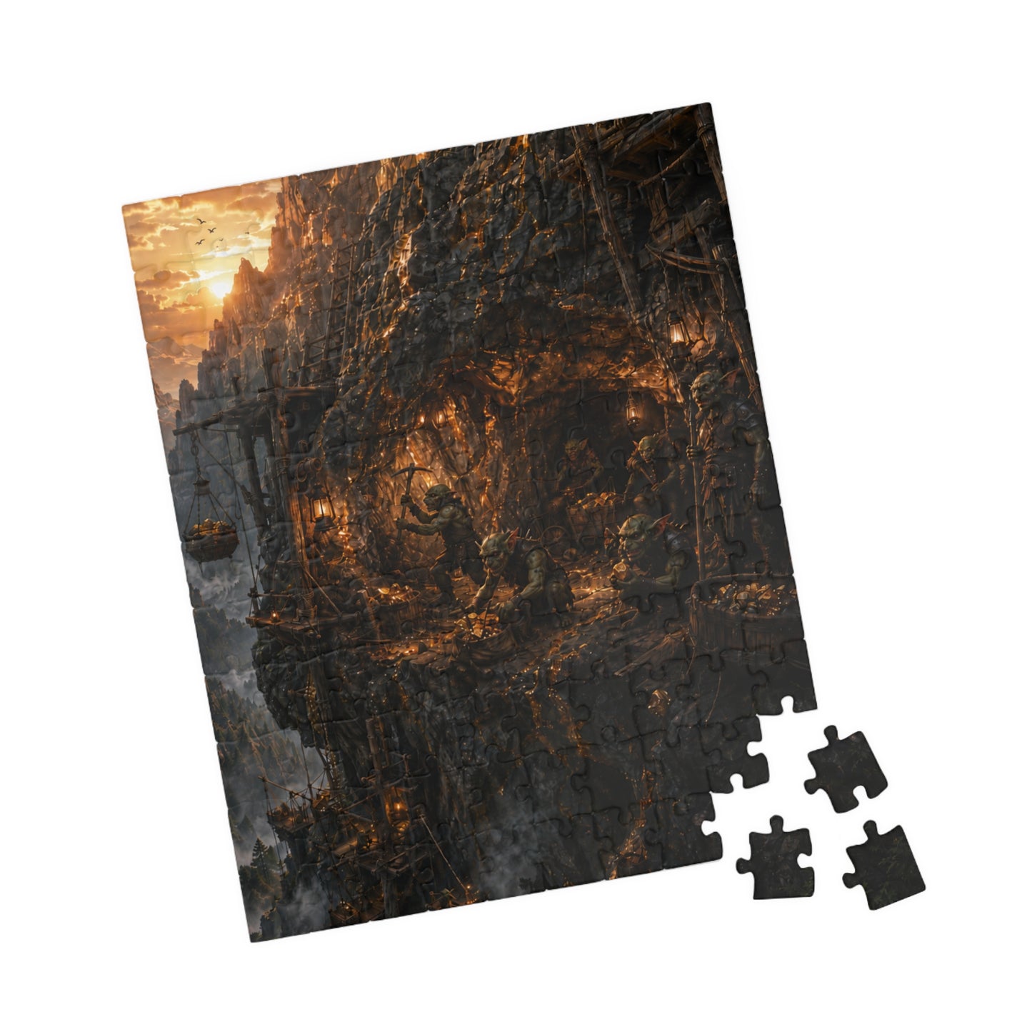 The Golden Vein Puzzle (110, 252, 520, 1014-piece)