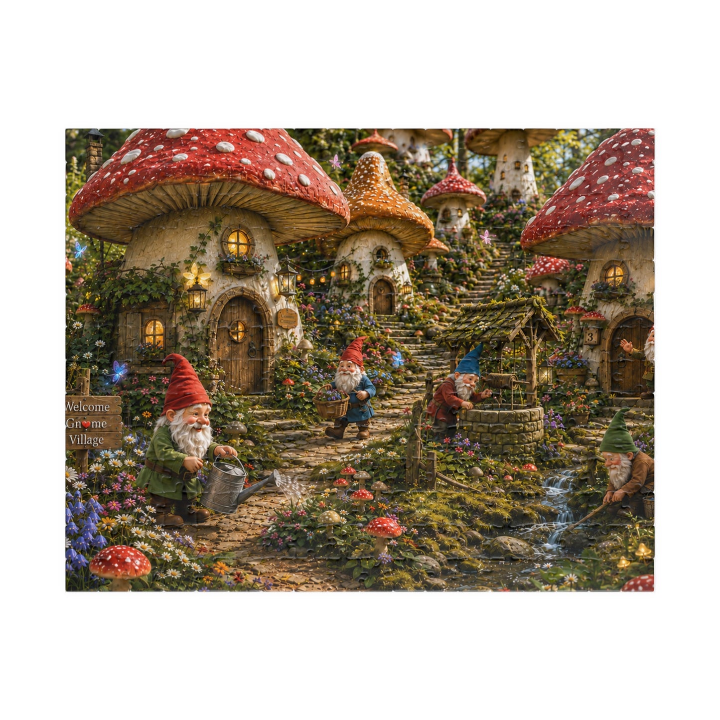 Little Red Roofs Puzzle (110, 252, 520, 1014-piece)