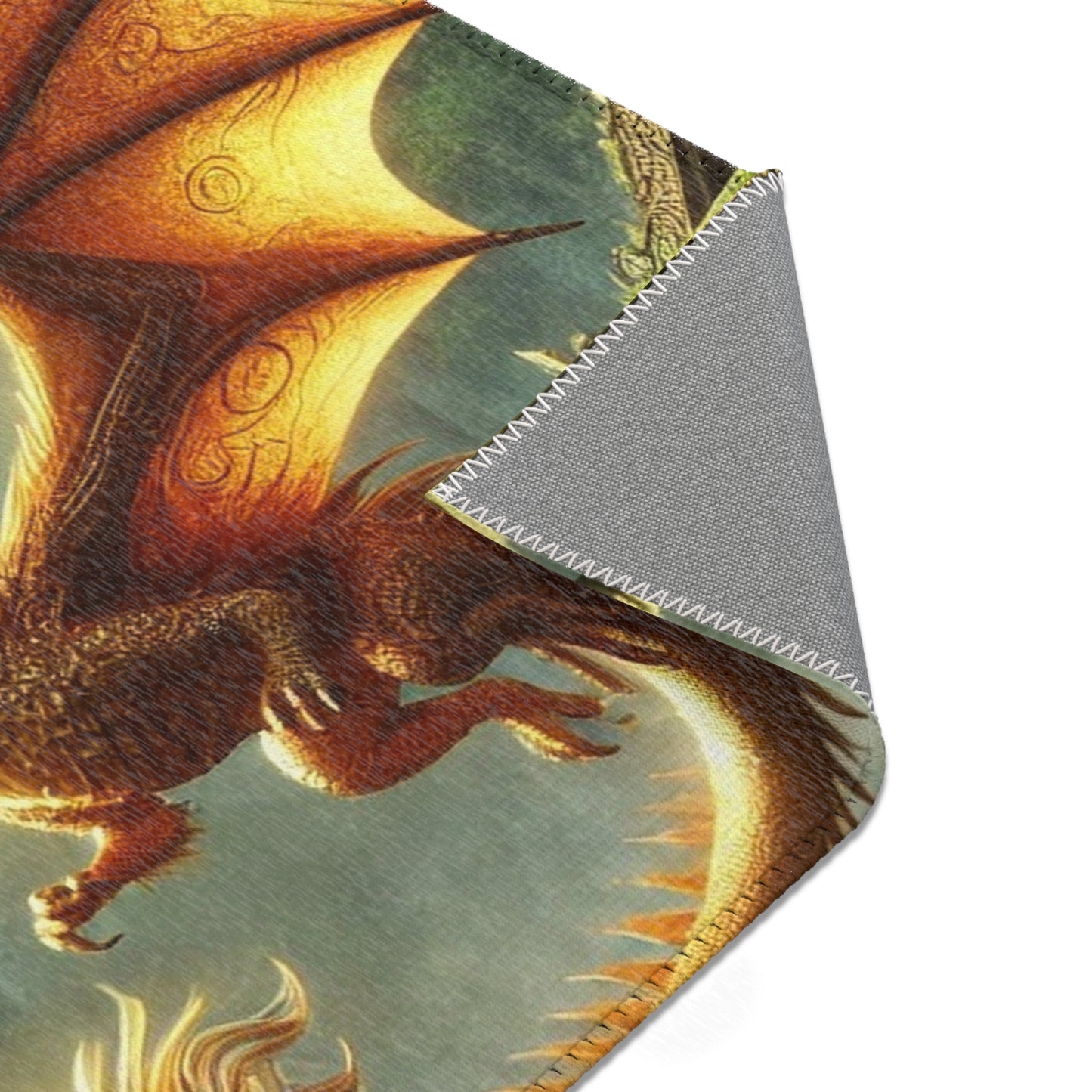 The Golden Scale Watcher Area Rug