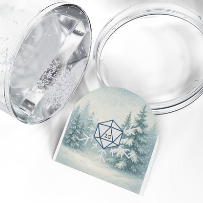 D20 Snowflake Snow Globe