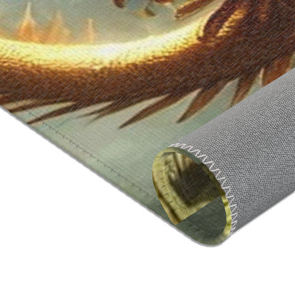 The Golden Scale Watcher Area Rug