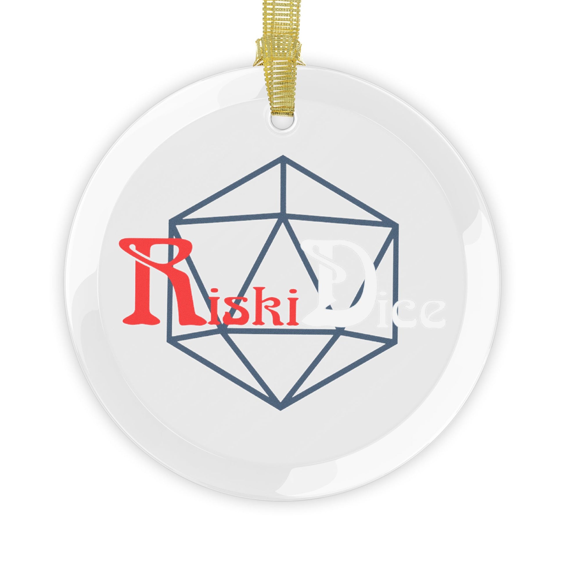 Glass Riski Dice Ornaments