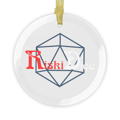 Glass Riski Dice Ornaments