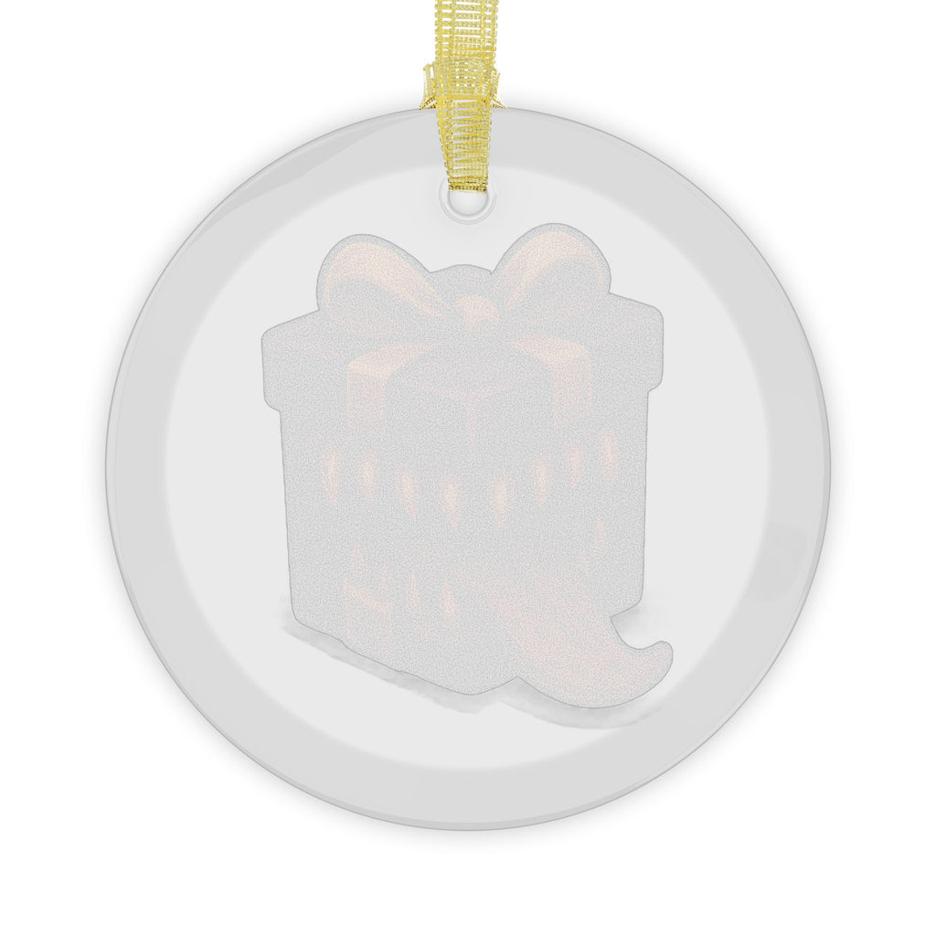 Glass Purple Mimic Present Ornaments