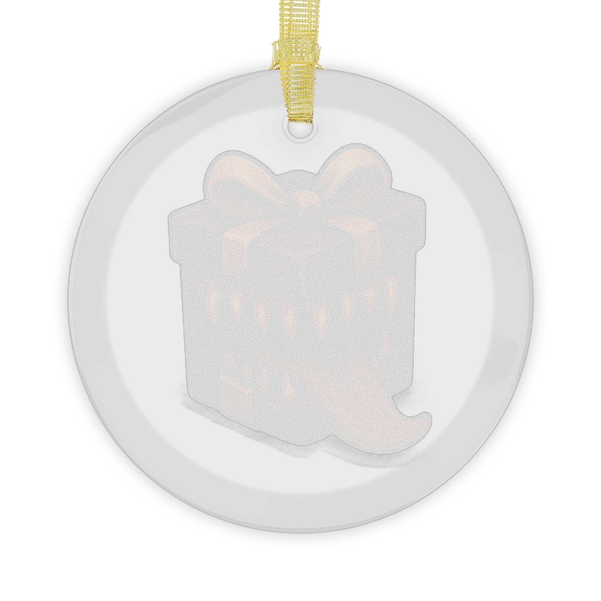 Glass Purple Mimic Present Ornaments
