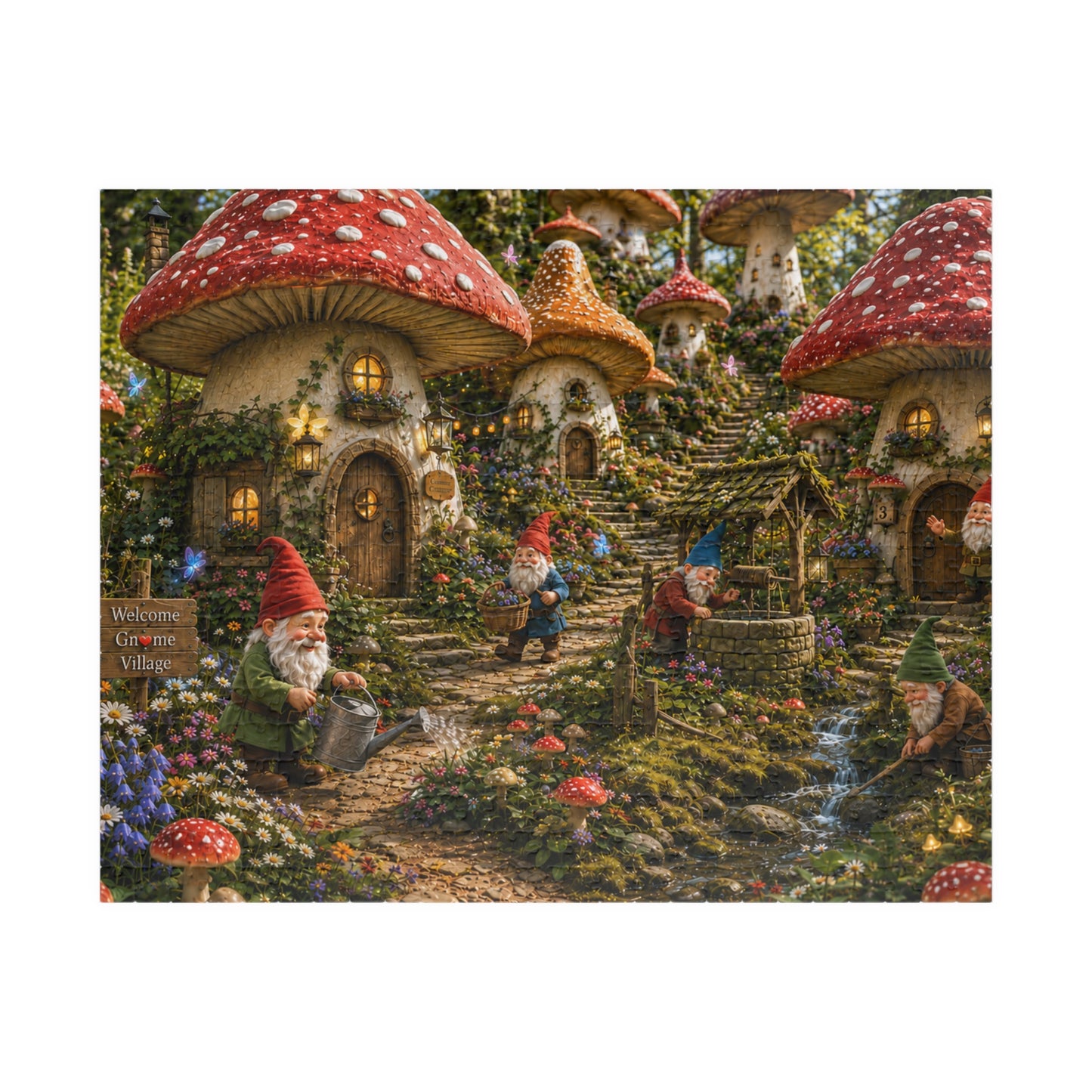 Little Red Roofs Puzzle (110, 252, 520, 1014-piece)