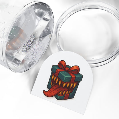 Blue Mimic Present Snow Globe