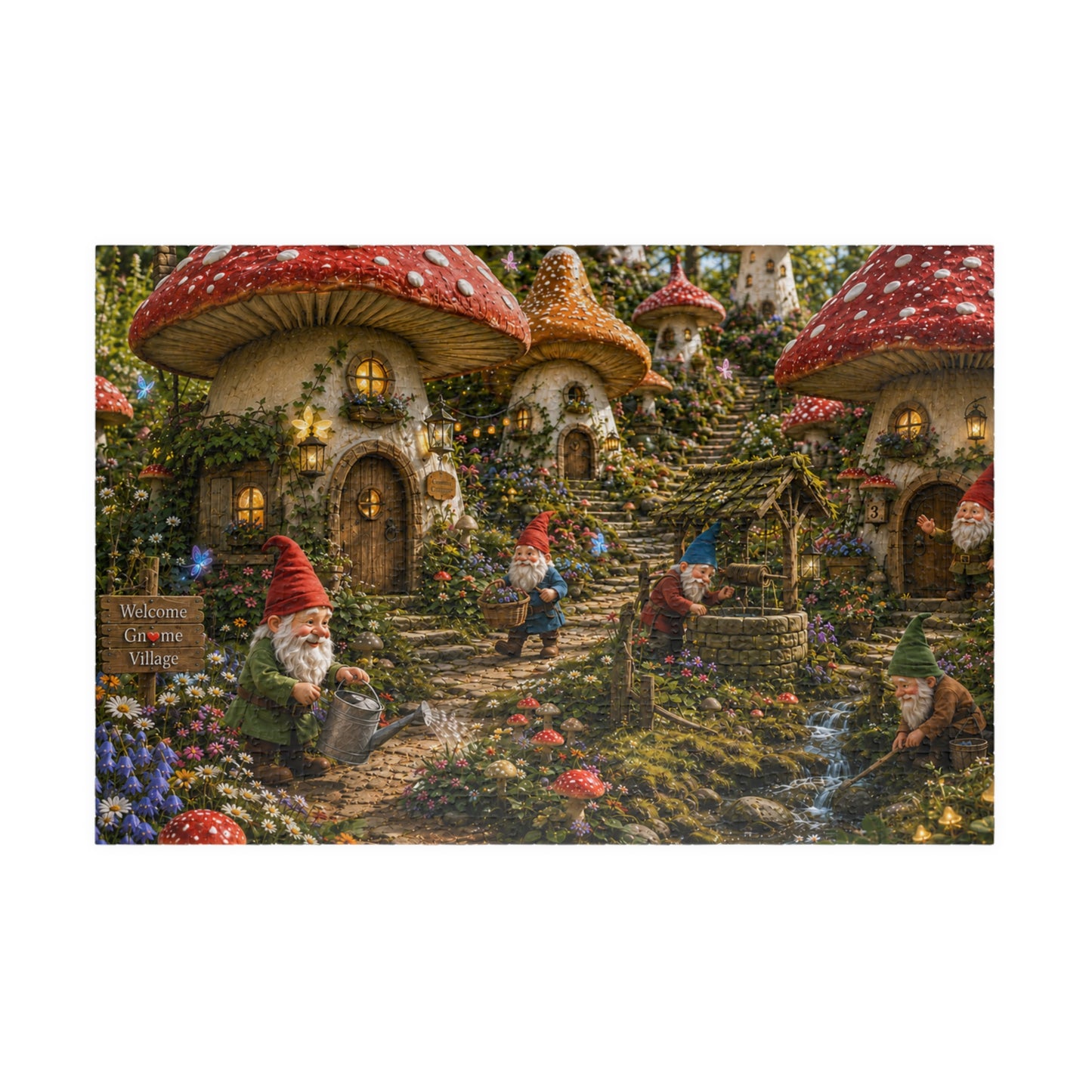 Little Red Roofs Puzzle (110, 252, 520, 1014-piece)