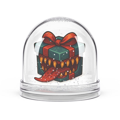 Blue Mimic Present Snow Globe
