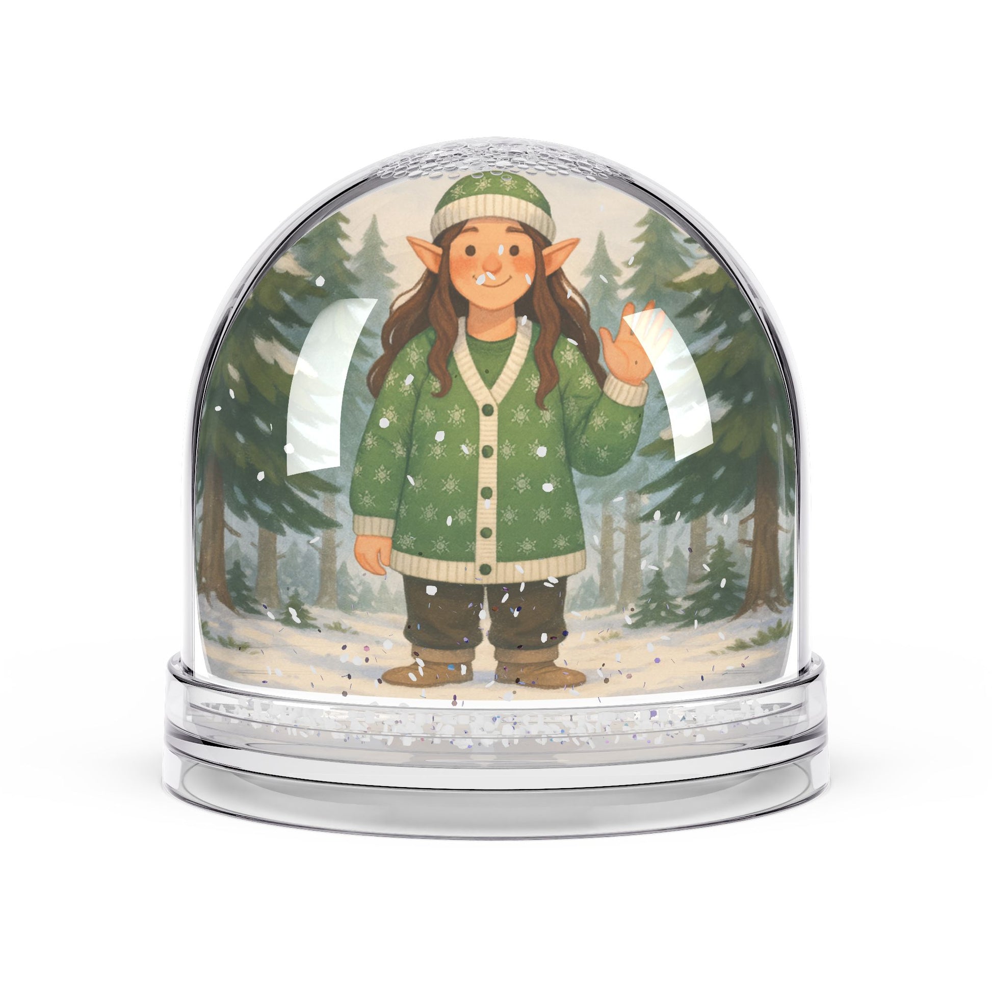 Elf Snow Globe