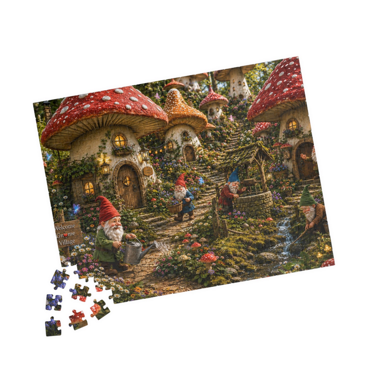 Little Red Roofs Puzzle (110, 252, 520, 1014-piece)