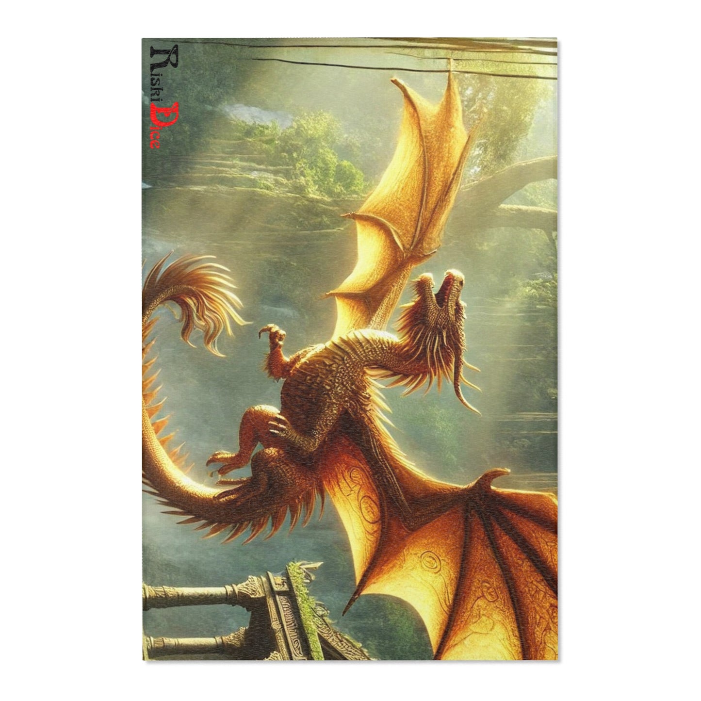 The Golden Scale Watcher Area Rug