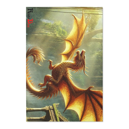 The Golden Scale Watcher Area Rug