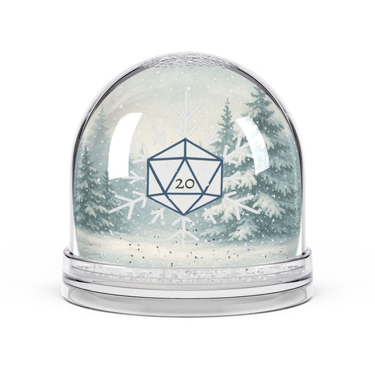 D20 Snowflake Snow Globe