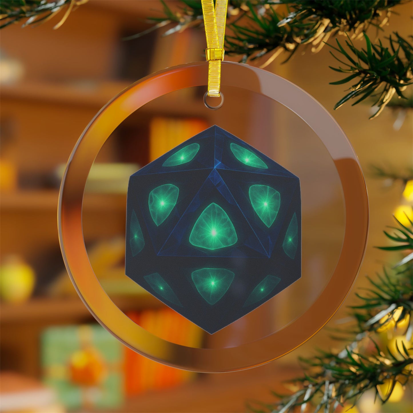 Glass Die of Determination Ornaments