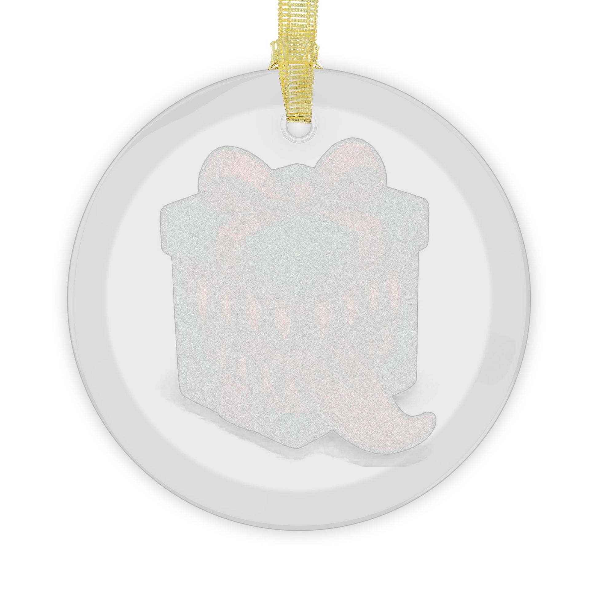 Glass Blue Mimic Present Ornaments