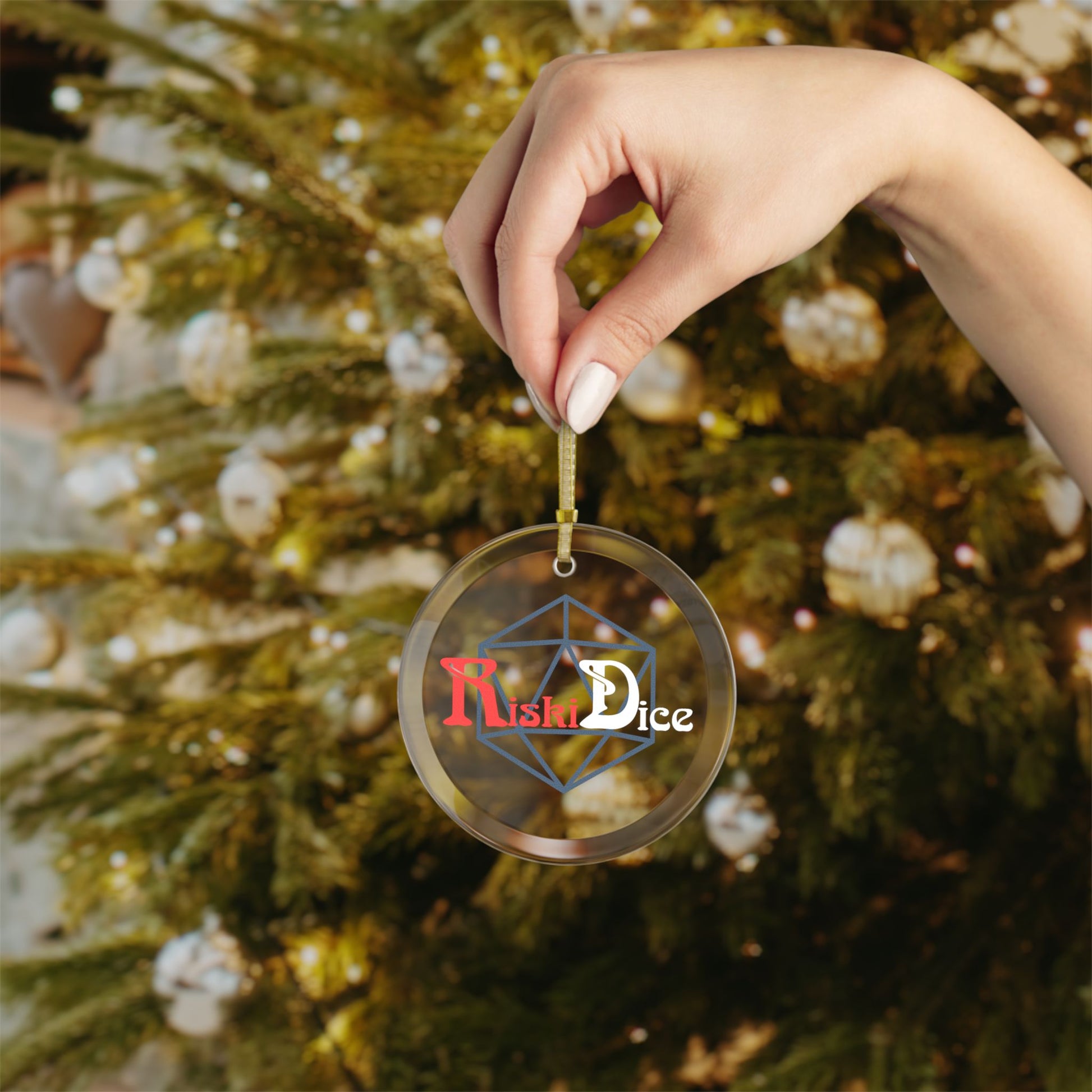 Glass Riski Dice Ornaments