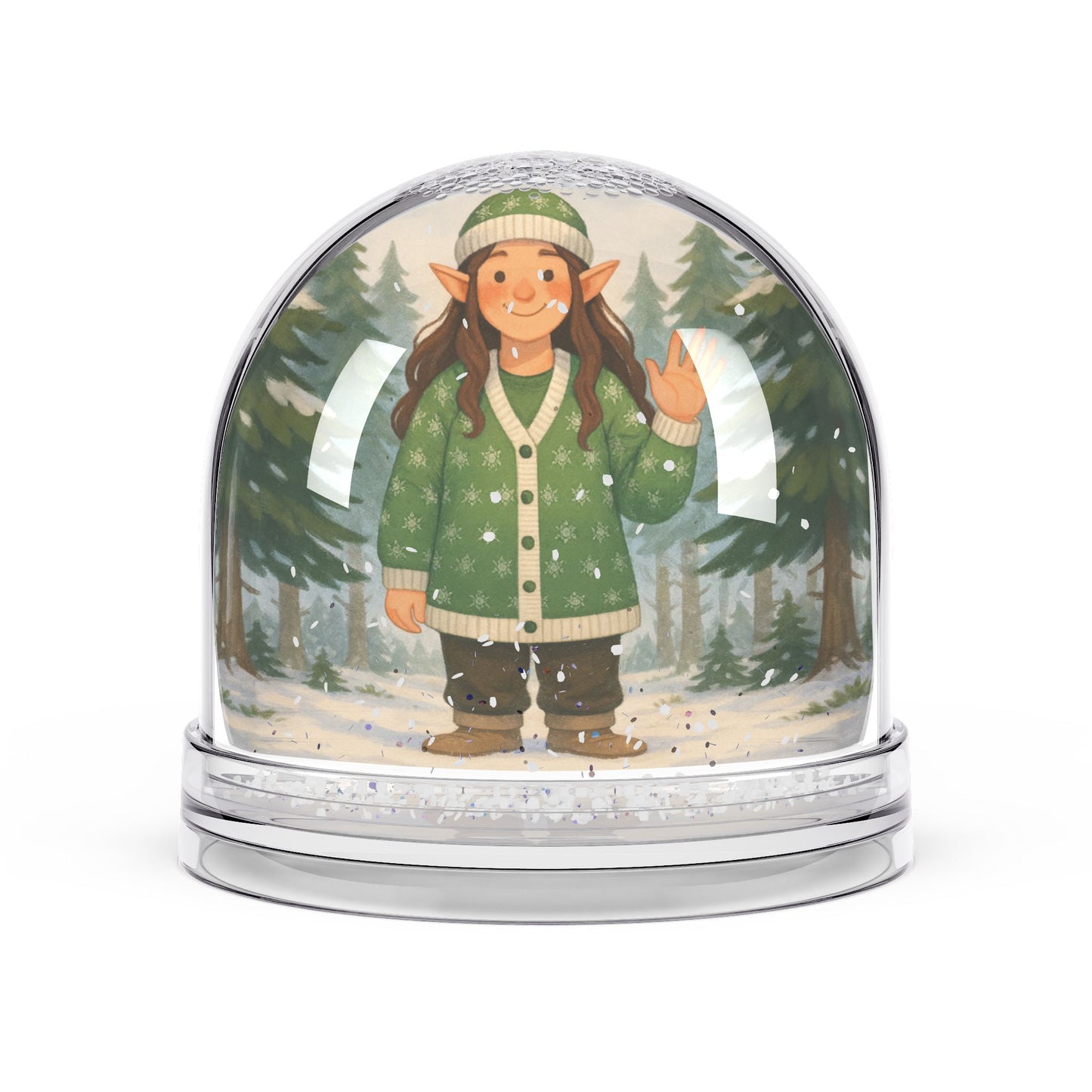 Elf Snow Globe