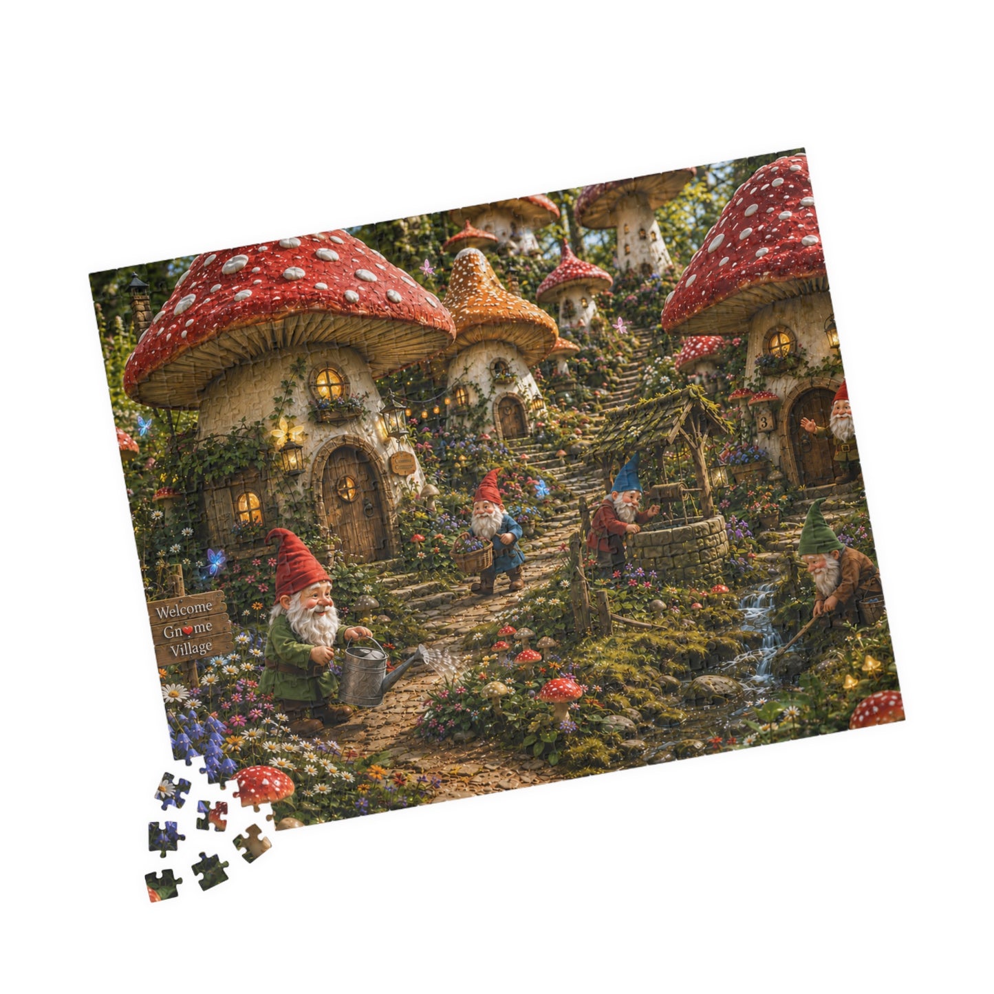 Little Red Roofs Puzzle (110, 252, 520, 1014-piece)