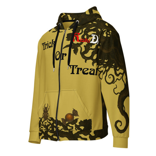 Yellow Mummy Zip-up Hoodie product mockup